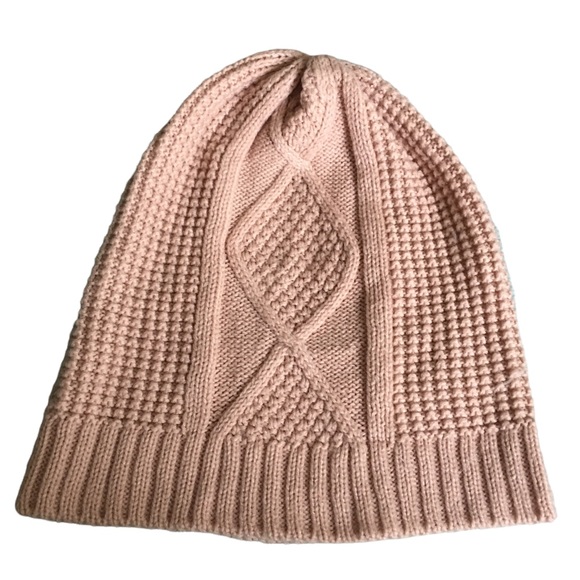 Soft Warm Cable Knit Beanie from The JetSet Diaries in pastel pink EUC - Picture 4 of 7